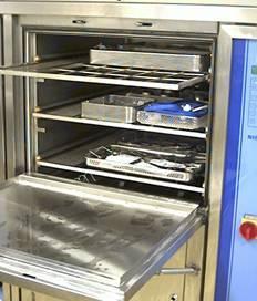 Instruments remain in their tray (are sterilized together) Rarely