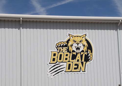 The Bobcat Den Signage Above: Signage has been added