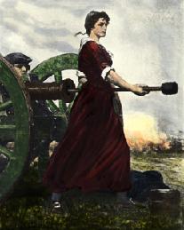 Women Help in the War Effort: Molly Pitcher She watched her brothers go off to war and wanted to join them; disguised herself as a boy and enlisted as Robert Shurtleff.