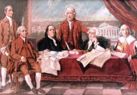 It took two years for the Americans and British to reach a compromise that led to the signing of the Treaty of Paris. This image shows the signing of the Treaty of Paris on September 3, 1783.