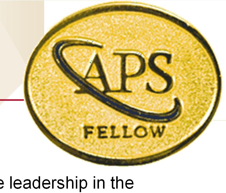 APS DPB Fellows (2017) Aleksandrov, Alexander V, Oak Ridge National Laboratory Citation: For extraordinary technical contributions leading to advancements in the understanding and operation of high