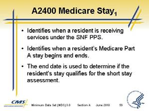 This item serves several purposes: Identifies when a resident is receiving services under the SNF PPS. Identifies when a resident s Medicare Part A stay begins and ends.
