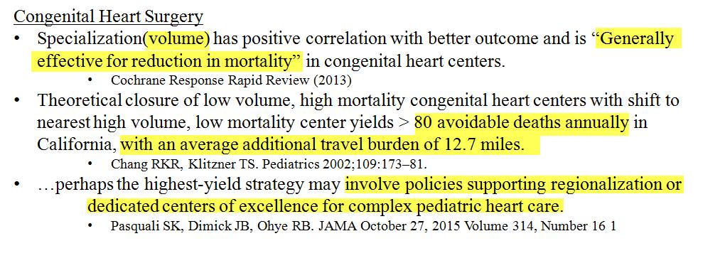 II. A specialized environment is associated with better outcomes for some patients.