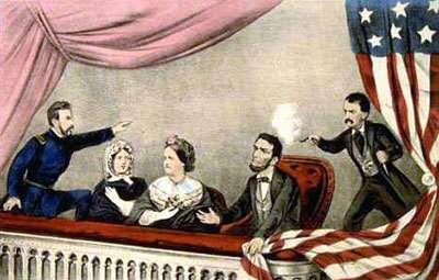 Actor John Wilkes Booth shot President Abraham