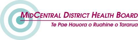 Published 31 August 2016 MidCentral District Health Board Board Office, Heretaunga Street
