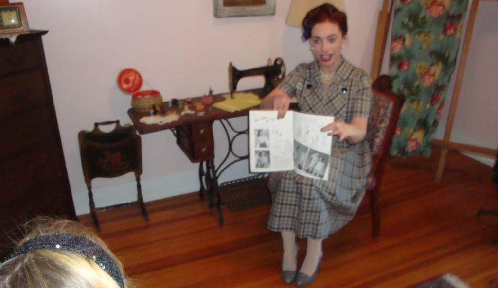 Meanwhile, upstairs in the sewing room, our guest Titania Lyn provides an overview of how women of the 1940s would make