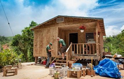 A home, destroyed by Hurricane Maria, is rebuilt in Maricao.