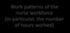 particular, age) Work patterns of the nurse workforce (in particular, the number