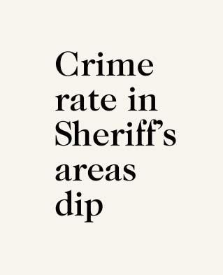 3% drop in crime rate in the nine cities and unincorporated areas patrolled by the Sheriff s Department.