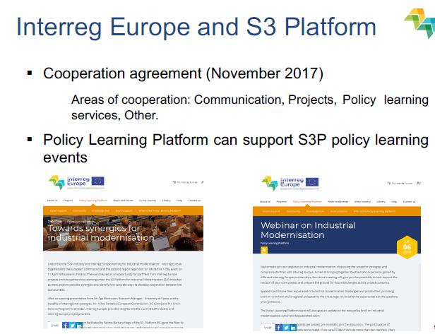 - INTERREG EUROPE Programe (IR-E - Erwin SIWERIS) How could the Agri-Food S3P interregional partnerships benefit from the Interreg Europe Programme that focuses on better regional policy?