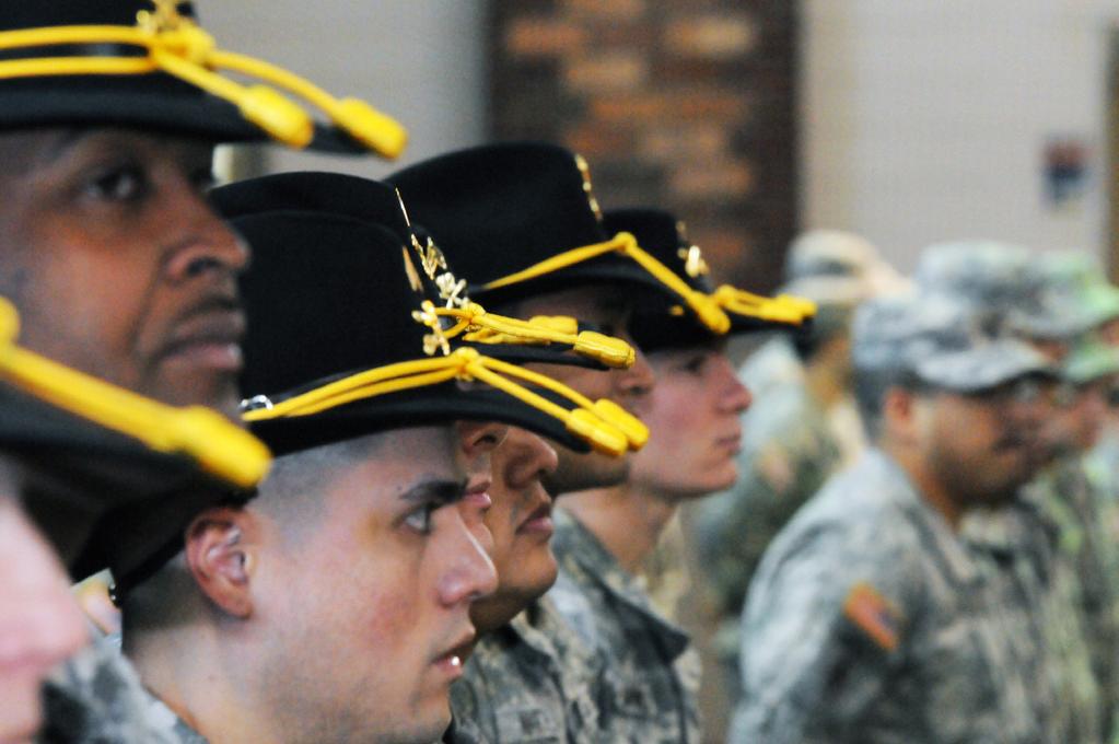 So, it comes as a surprise to many to see Soldiers wearing black Stetsons on their heads and spurs on the boots.