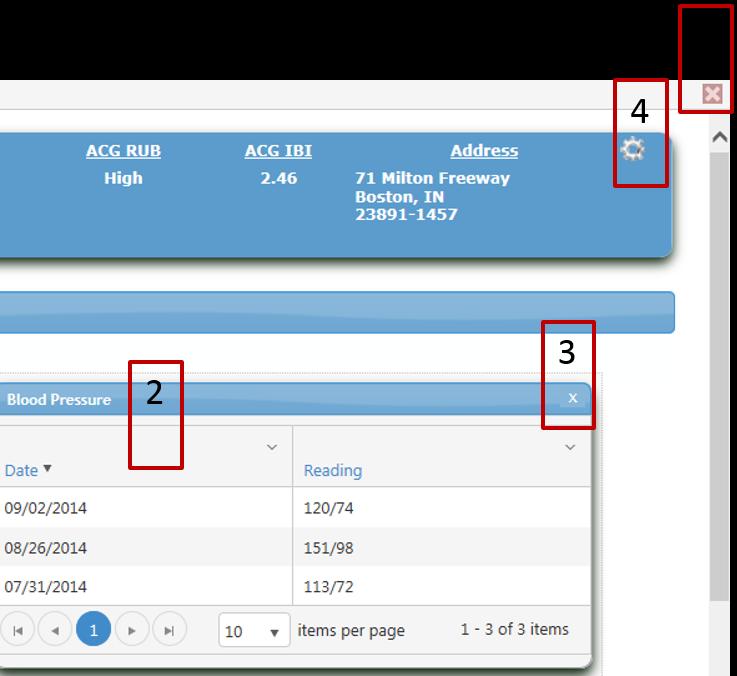 Patient Details 1. Click Red X upper Right corner to close Patient Detail and return to patient registry 2.