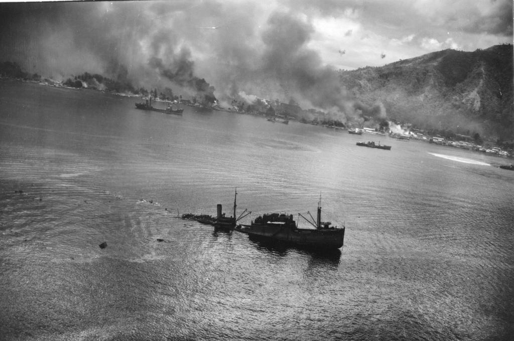 PHOTO: Japanese Shipping at Rabaul Destroyed by U.S. Bombers, November 2, 1943 Air power and codebreaking created the opportunity to isolate and bypass Rabaul.