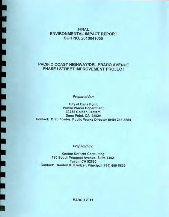 01/17/12 Page 11 Item #14 Exhibit A Final Project Environmental Impact Report SCH # 2010041056, including Supplemental