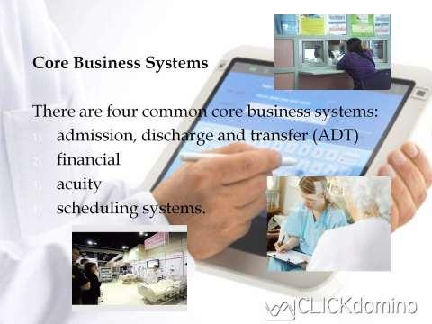 Core Business Systems enhance administrative tasks within healthcare organizations.