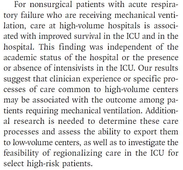 Outcomes are independent of academic status of the hospital or the presence or absence of intensivists in the ICU.