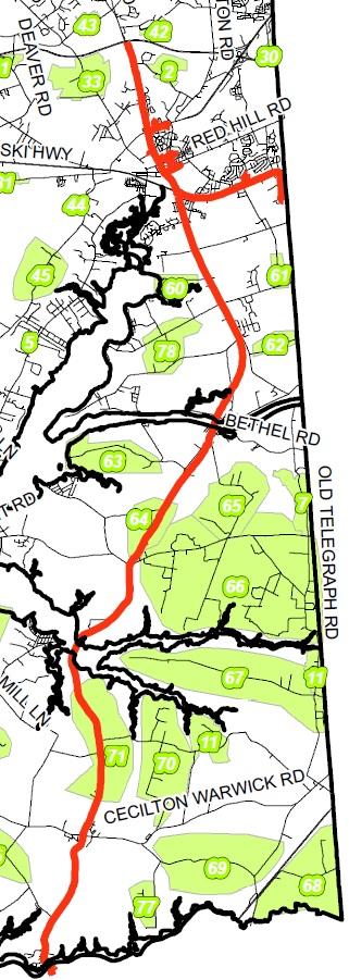 The MDBC is a middle mile provider with fiber along Route 213 and Route 40. This means that they own the fiber and lease it to others.