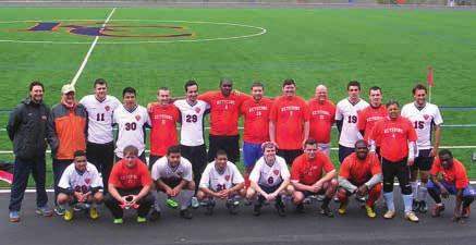 soccer alumni returned to campus and enjoyed some friendly competition against current Keystonians.