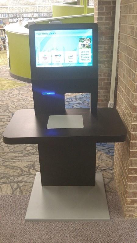 Self-check terminals are located on the