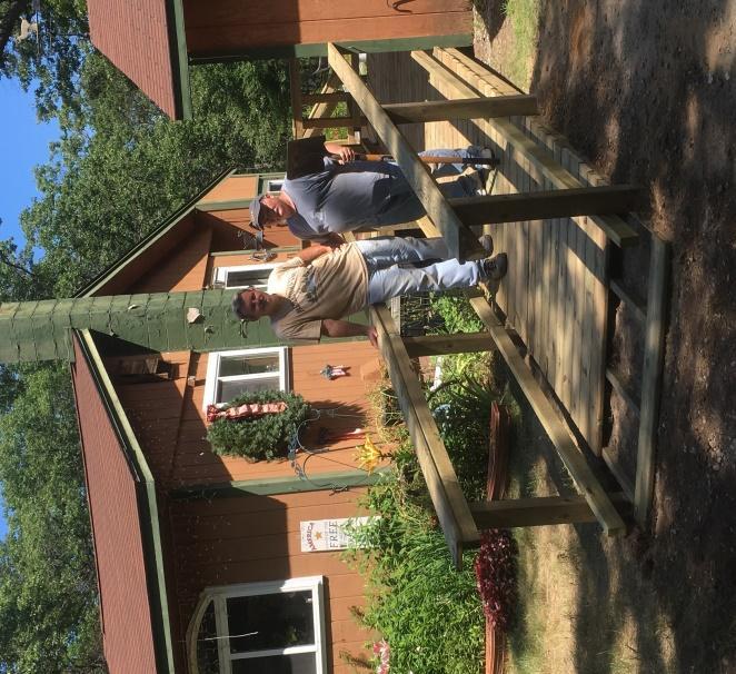 Our ramp building crew continues to keep busy and to do fine work. Two handicap ramps were completed in July. On July 11 th Lions Chuck Tony, Rick and Ann completed a ramp for an Oscoda resident.