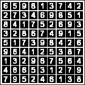 The more squares that are known, the easier it is to figure out which numbers go in the open squares.