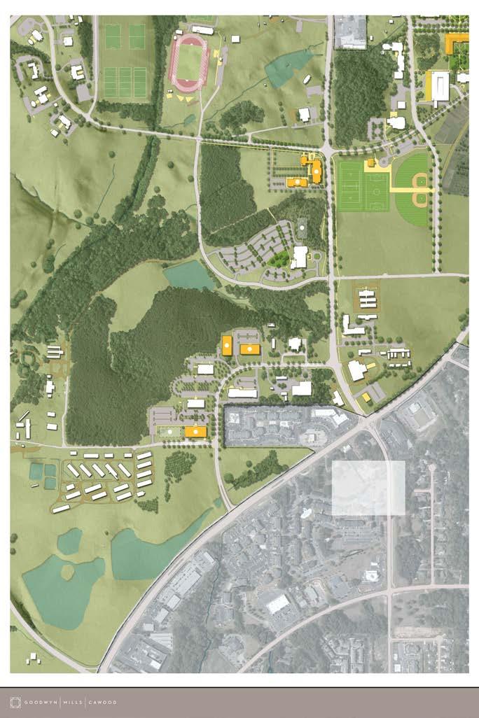 The research park contains 171 acres with natural beauty including lakes forests and a wetland preserve.