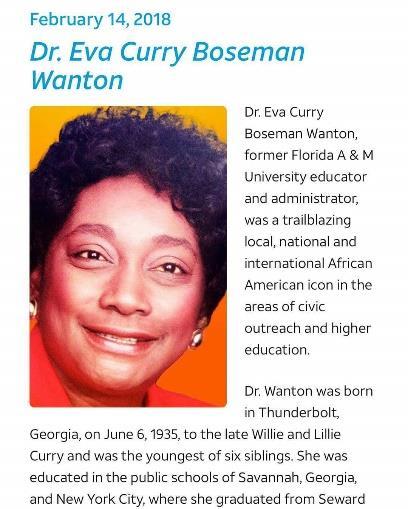 The late Charmette Dr. Eva C. Wanton was honored by AT&T in their Black History Month Calendar as the Global Education Trailblazer! To read her write up, visit http://engage.att.