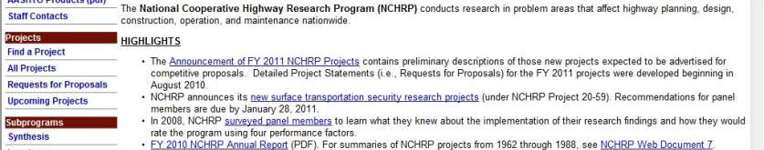 CRP publication lists / ordering info Requests for