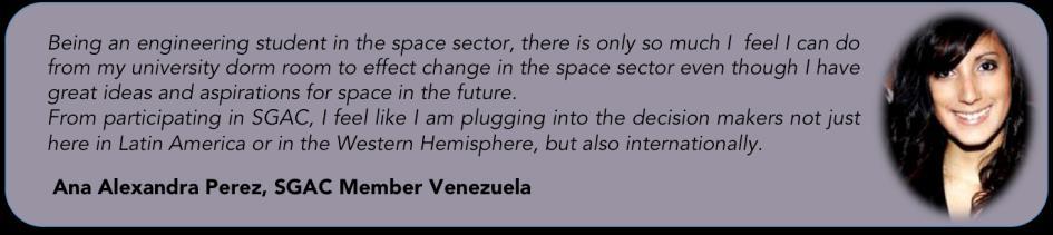 political and technical opinions of the space sector.
