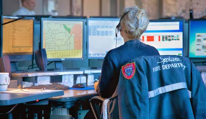 The Spokane Combined Communications Center (CCC) provides fire service communications, dispatch and all-risk emergency