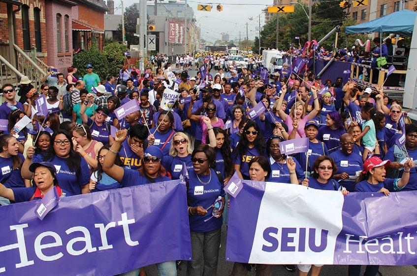 In Toronto, over 500 SEIU Healthcare members came out to march with our float, which was the winner of Best Float by Toronto &