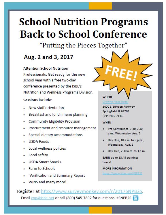 Back to School Conference July/August 2018