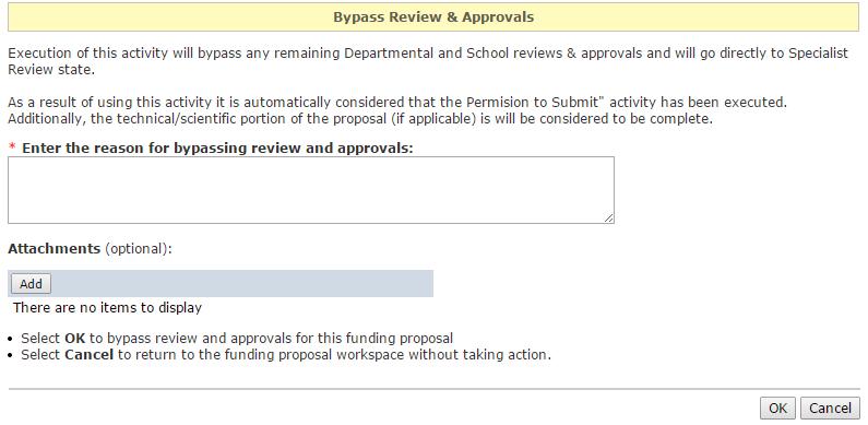 The proposal transitions to Specialist Review. Go to Review a Funding Proposal.