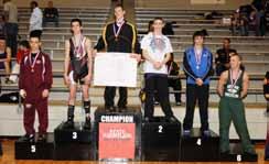 Kyle Vaughan of Little Rock Christian 6th Place - Clay Gower of Mountain View Andrea` Johnson (Ark School for Blind) 24-3, So. over Pearson Sloan (Beebe High) 8-3, So. (Dec 5-4).