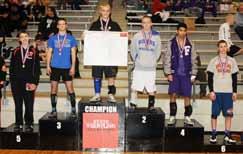 - Alex Baysinger of Fayetteville High 6th Place - Ian Schlag of Northside High Justin Arnall (Little Rock Central) 32-3, So. over Jacob Corpier (Searcy High) 21-3, Jr. (Dec 2-0).