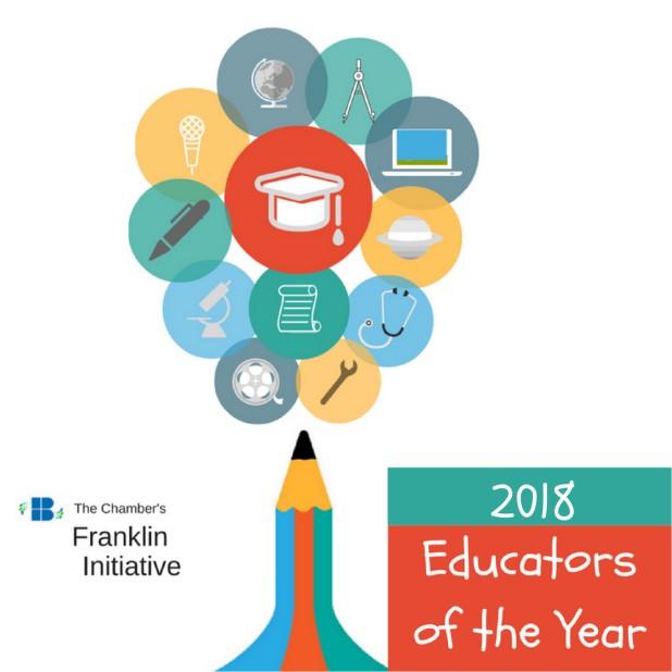 The Chamber s Franklin Initiative Educators of the Year Dinner & Awards February 2018 The Chamber s Franklin Initiative, whose focus is to assist in increasing better preparing our community s youth