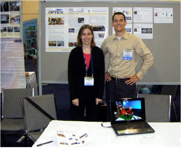 2.6 SPIE Conferences Optics+Photonics and Student Chapter Leadership Meeting In August 2010 two officers of the chapter, Cristina Canavesi and Dan Christensen, attended the SPIE student leadership