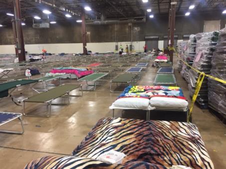 Hurricane Harvey Shelter Setup