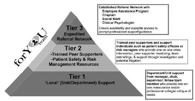 Scott Three-Tiered Interventional Model of Second Victim Support Scott S, et al (2010).