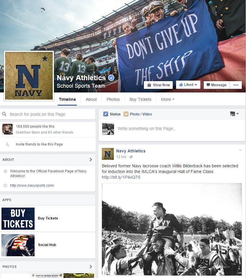 Navy Social Media Outnumbering the Competition Navy Athletics Social Media