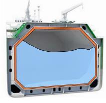 vessels) starts from the outside first with the secondary insulation which is constructed within the inner hull, followed by the secondary barrier (membrane) which consists of 0.