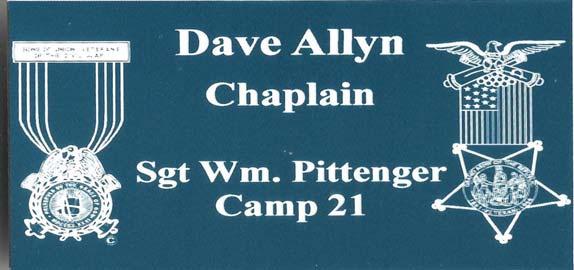 information and stories! If you would like to order a Pittenger Camp 21 Name Badge, please mail a check for $10.