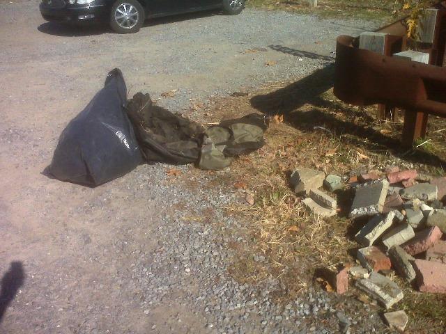 maintain it through our volunteer group. Many industrial garbage bags were used.