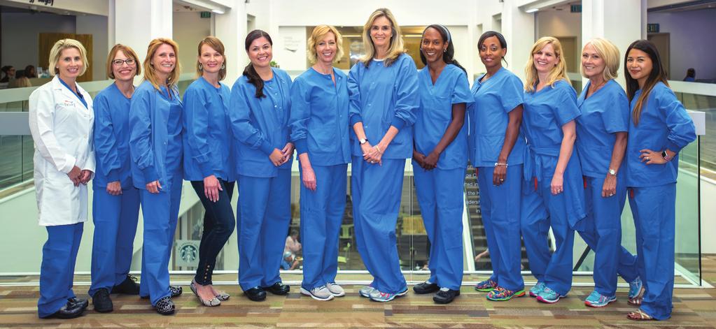 Nurses from Hoag Hospital Irvine s post-anesthesia care unit, the first and only department at Hoag staffed 100 percent by BSN-level nurses, all of whom received Hoag nursing scholarships.