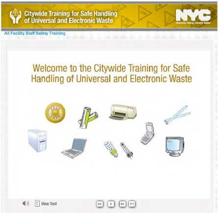 Safety Training DSNY developed and managed three similar but slightly different online training courses by staff type- Facility Staff Training Facility Managers Training IT