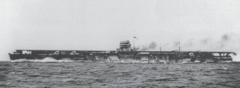 OPPOSING FLEETS THE IJN CARRIER FORCE Hiryu, shown here on sea trials in 1939, was the design basis for the larger and more successful Shokaku class.