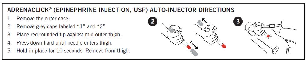 Expiration date of epinephrine auto injector: NOTE: