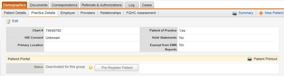 Activate Patient (Full Registration Process) Preregistering a patient for the patient portal is the preferred/easiest method, but you may sometimes want to activate them (e.g., if they can t remember their email address while in the office).