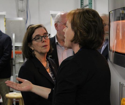 MEDP Highlights 16-17 Governor Brown Visits McMinnville On May 16, 2017 Oregon Governor Kate Brown