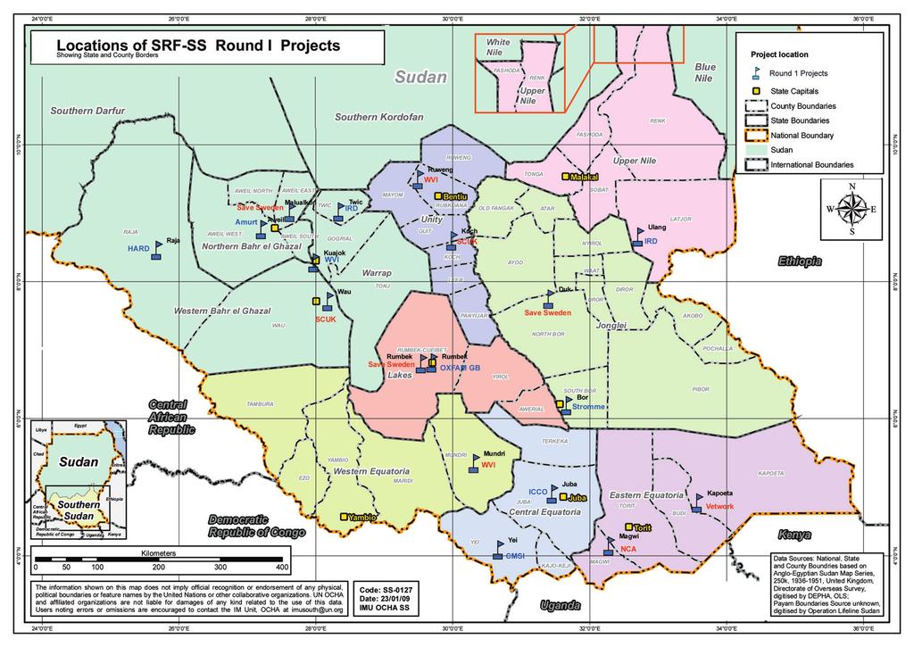 Annex III Map of Southern Sudan and Location